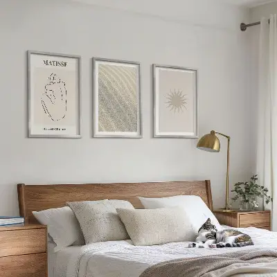 Minimalističke linije od pijeska sunce set 3 slike u okviru