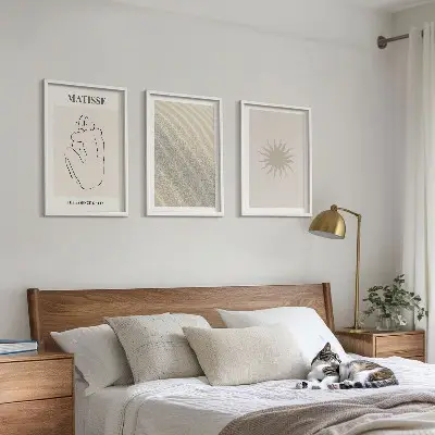 Minimalističke linije od pijeska sunce set 3 slike u okviru