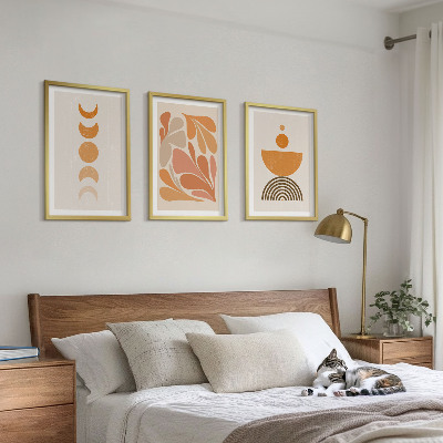 Set 3 slike u okviru Apstraktni narančasti oblici