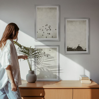 Zidna galerija Ptice u letu minimalistički stil