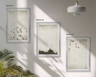 Zidna galerija Ptice u letu minimalistički stil