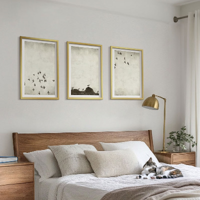 Zidna galerija Ptice u letu minimalistički stil