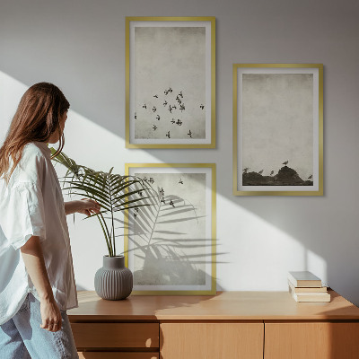 Zidna galerija Ptice u letu minimalistički stil