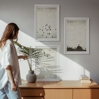 Zidna galerija Ptice u letu minimalistički stil