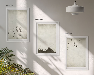 Zidna galerija Ptice u letu minimalistički stil