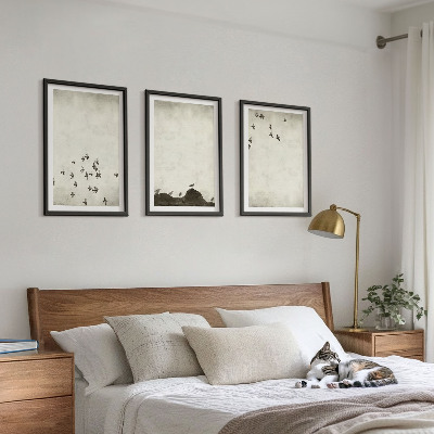 Zidna galerija Ptice u letu minimalistički stil