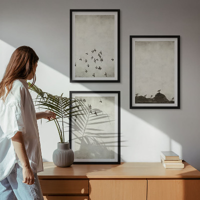 Zidna galerija Ptice u letu minimalistički stil