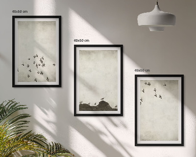 Zidna galerija Ptice u letu minimalistički stil