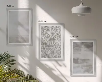 Moderne minimalističke teksture triptih u okviru