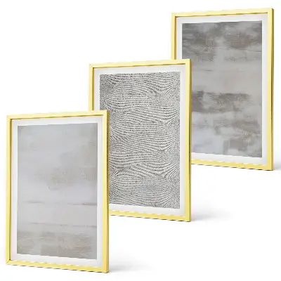 Moderne minimalističke teksture triptih u okviru
