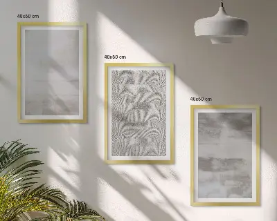 Moderne minimalističke teksture triptih u okviru