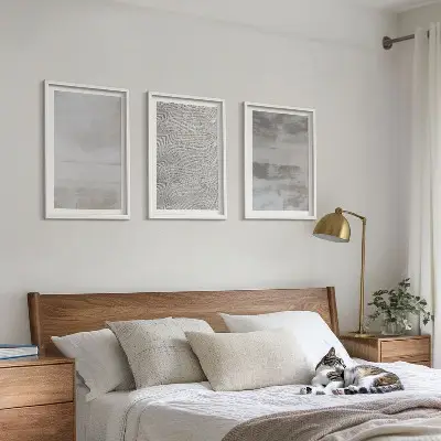 Moderne minimalističke teksture triptih u okviru
