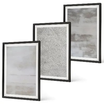 Moderne minimalističke teksture triptih u okviru