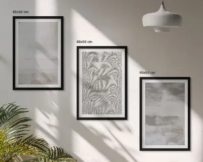 Moderne minimalističke teksture triptih u okviru