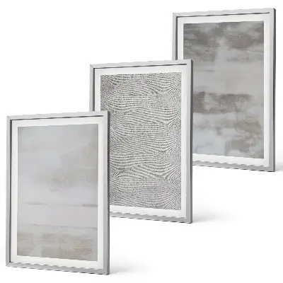 Moderne minimalističke teksture triptih u okviru