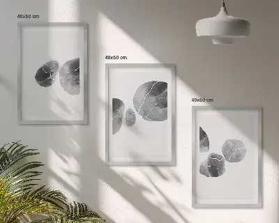 Apstraktna umjetnost prskanja boje set od 3 slike u okviru