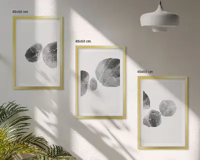 Apstraktna umjetnost prskanja boje set od 3 slike u okviru