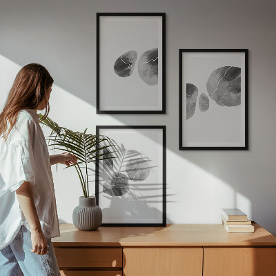Set 3 slike u okviru Prskanje boje apstraktne umjetnosti
