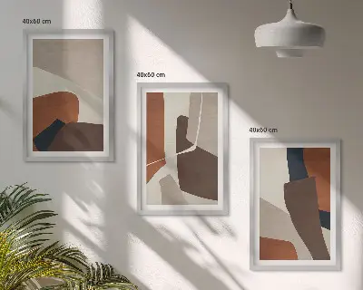 Apstraktne moderne strukture triptih u okviru