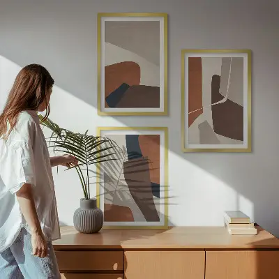 Apstraktne moderne strukture triptih u okviru