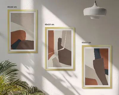 Apstraktne moderne strukture triptih u okviru