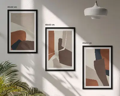 Apstraktne moderne strukture triptih u okviru