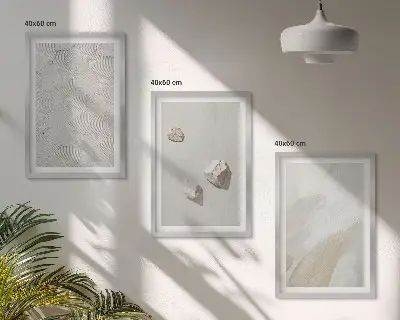 Slika pješčani kamen triptih u okviru