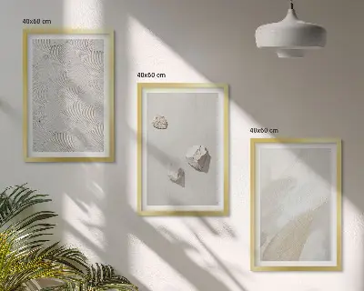 Slika pješčani kamen triptih u okviru
