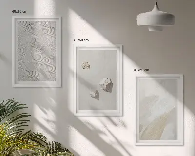 Slika pješčani kamen triptih u okviru