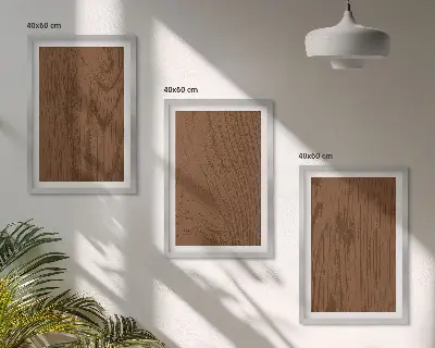 Zidna galerija minimalistički dizajn s teksturom kore drveta