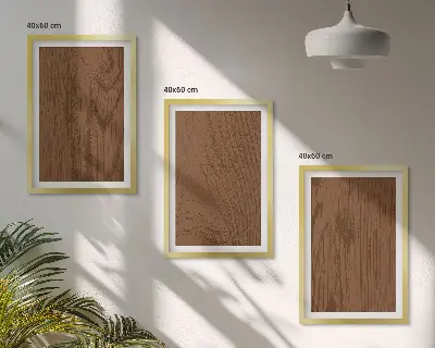 Zidna galerija minimalistički dizajn s teksturom kore drveta