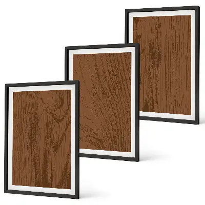 Zidna galerija minimalistički dizajn s teksturom kore drveta