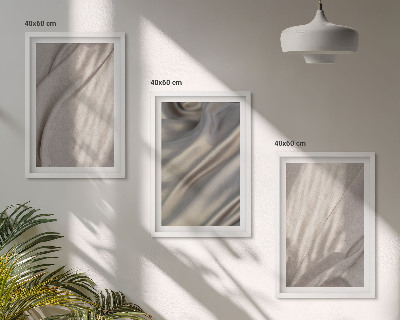 Set 3 slike u okviru Prirodne boho tkanine izbliza