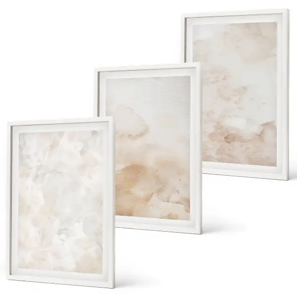 Set 3 slike Moderne pastelne teksture u okviru