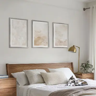 Set 3 slike Moderne pastelne teksture u okviru