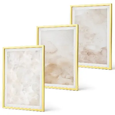 Set 3 slike Moderne pastelne teksture u okviru