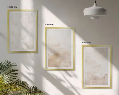 Set 3 slike Moderne pastelne teksture u okviru