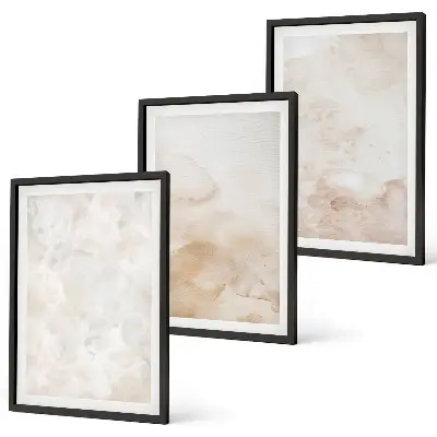Set 3 slike Moderne pastelne teksture u okviru