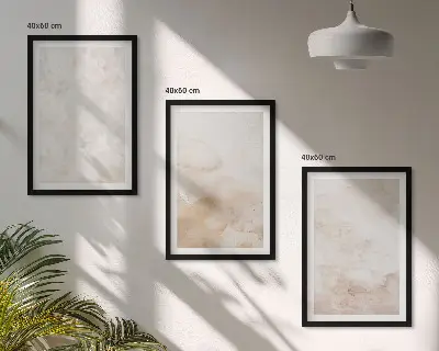Set 3 slike Moderne pastelne teksture u okviru