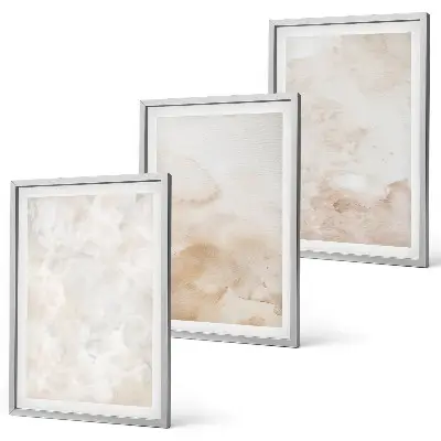 Set 3 slike Moderne pastelne teksture u okviru