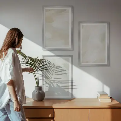 Zidna galerija apstraktni boho motivi u svijetlim bojama