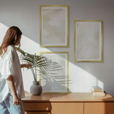 Zidna galerija apstraktni boho motivi u svijetlim bojama