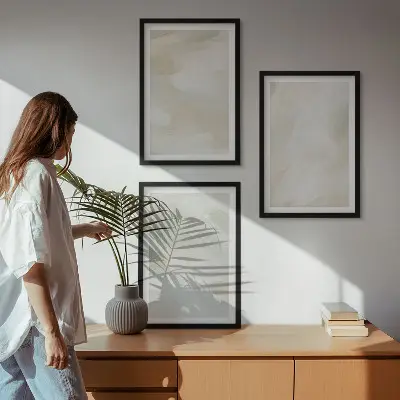 Zidna galerija apstraktni boho motivi u svijetlim bojama