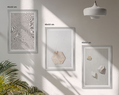 Set 3 slike u okviru Lagane boho teksture pijeska
