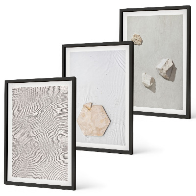 Set 3 slike u okviru Lagane boho teksture pijeska