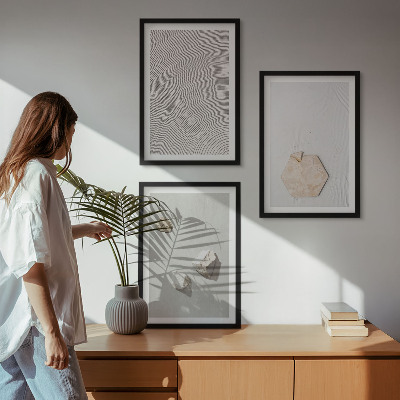 Set 3 slike u okviru Lagane boho teksture pijeska
