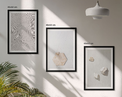 Set 3 slike u okviru Lagane boho teksture pijeska
