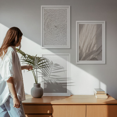 Set 3 slike u okviru Prirodne boho teksture