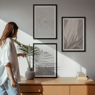 Set 3 slike u okviru Prirodne boho teksture