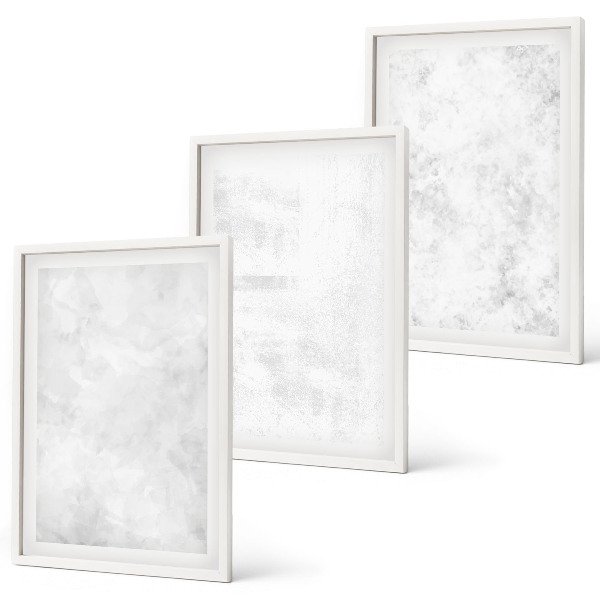 Set 3 slike u okviru Minimalistička pozadina s bijelim mrljama